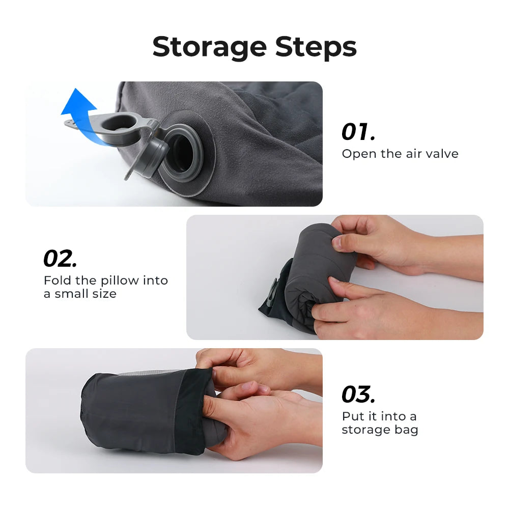 Inflatable Camping Pillow, Ergonomic Pillow