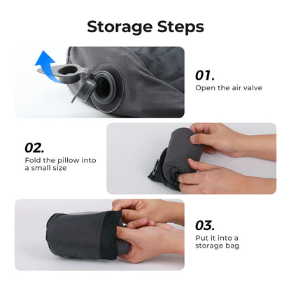 Inflatable Camping Pillow, Ergonomic Pillow