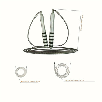 Jump Rope Metal Wire Non-slip Handles Fitness