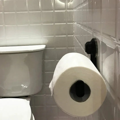 Suction Cup Toilet Paper Holder Wall Mount No Punching