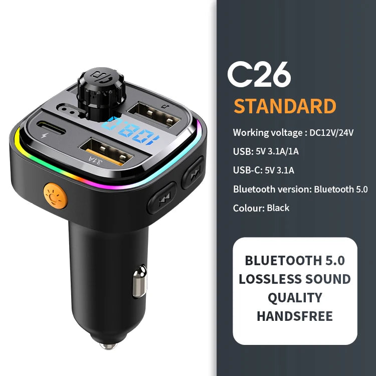 Bluetooth 5.0 FM Transmitter Handsfree Car Radio Modulator