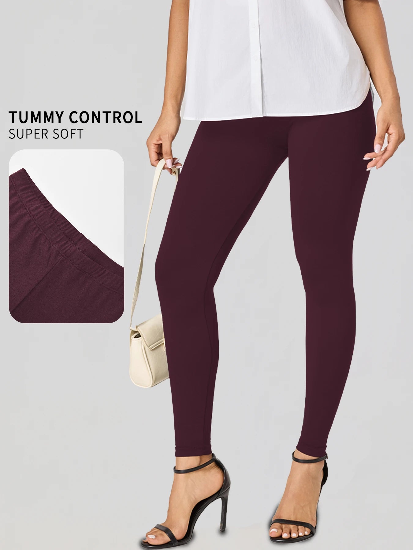 Plus Size Women's Leggings with Super Soft Fabric - High Elasticity