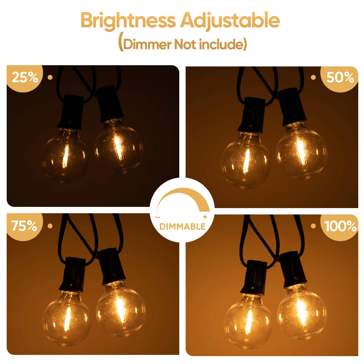 Shatterproof Outdoor Lights Garland Led G40 String Light