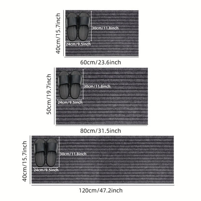 Large sized striped rubber bottom corridor carpet carp