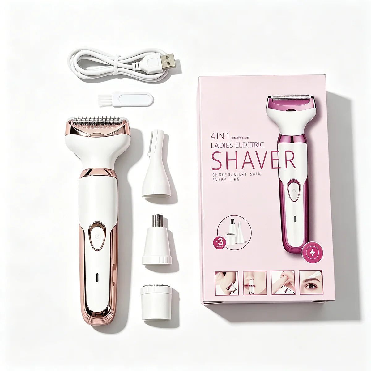4 in 1 Lady Body Electric Trimmer Eyebrow Nose Women