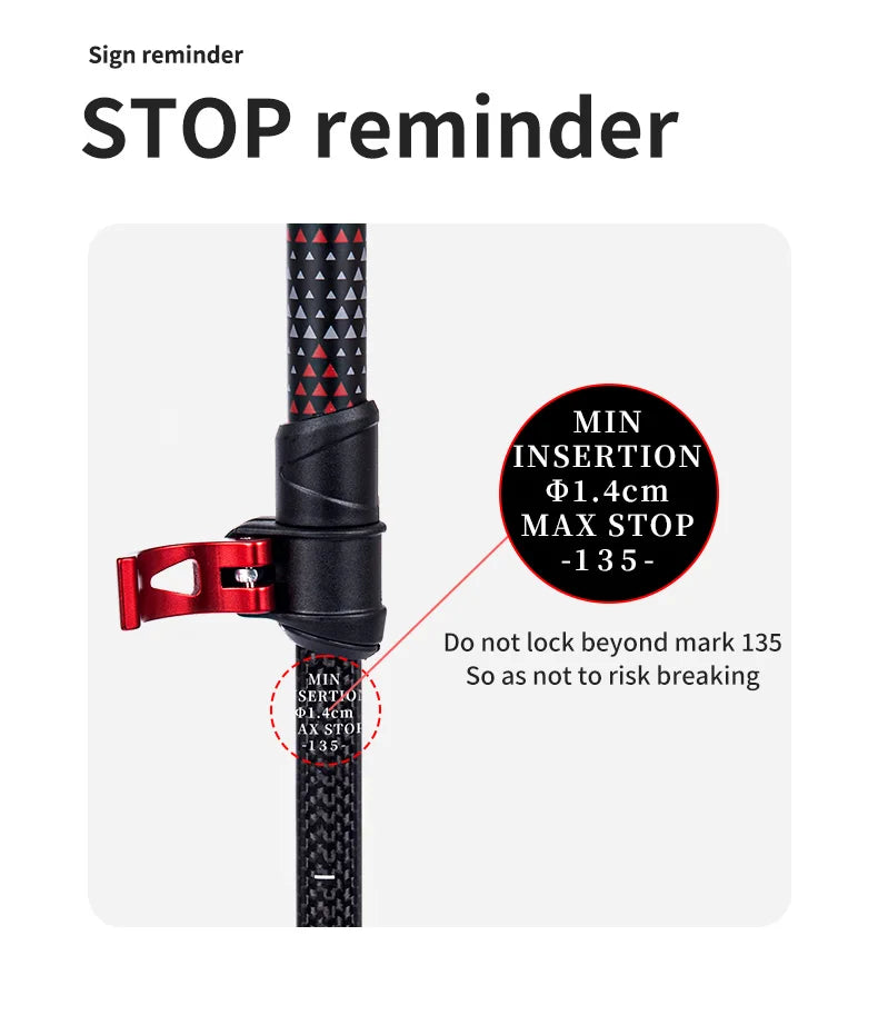 Trekking Poles Carbon Fiber Climbing Stick