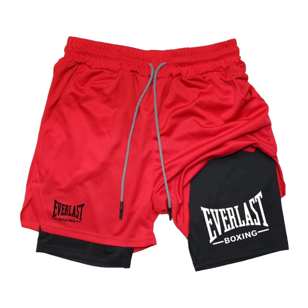 Men's Compression Gym Shorts EVERLAST Printed Sports