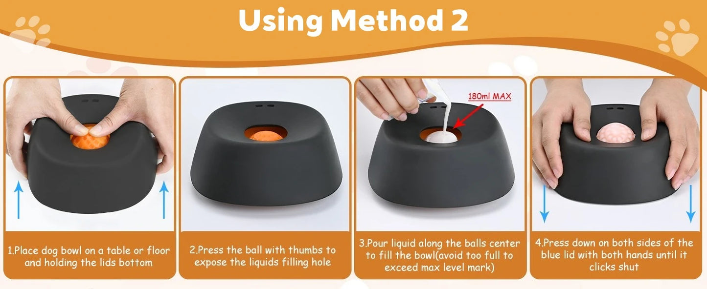 Slow Feeder Dog Bowls for Liquid Treat Bone Broth