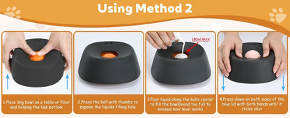 Slow Feeder Dog Bowls for Liquid Treat Bone Broth