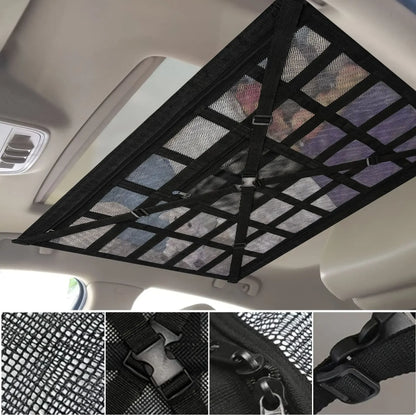 Car Ceiling Storage Net Pocket Auto Stowing Tidying