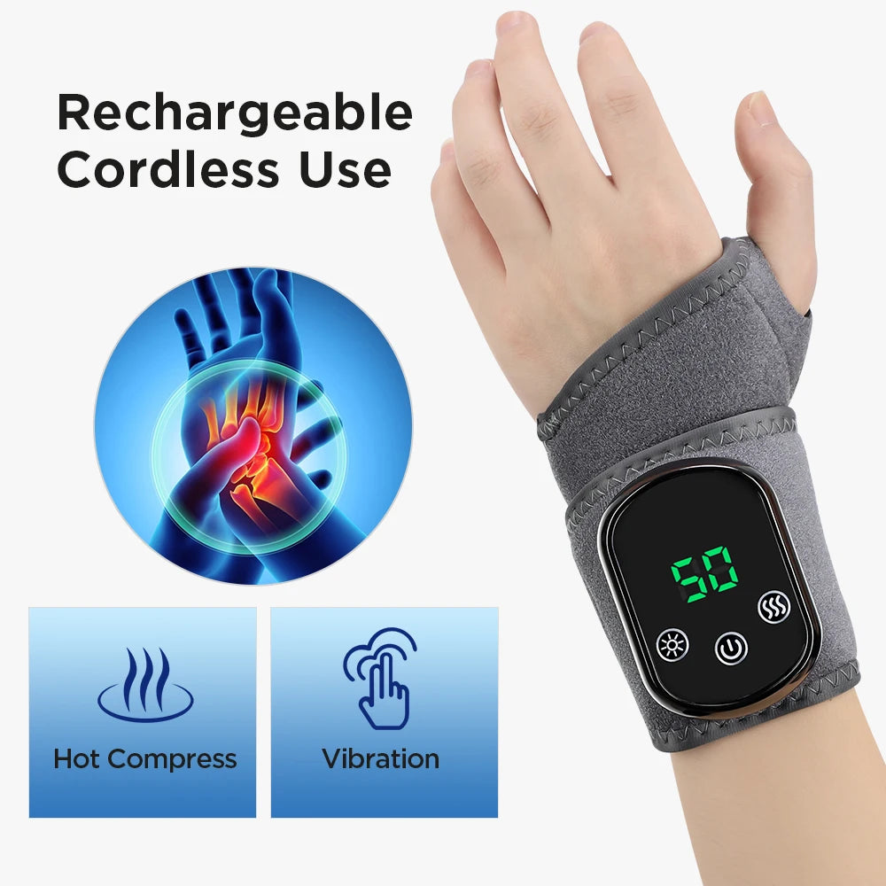 Electric Heating Wrist Massager 5 Levels Hot Compress