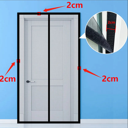 Magnetic Door Screen Insect Mosquito Net Curtain Black Fly