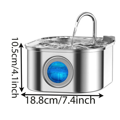 Transparent Window Cat Water Dispenser with sensor