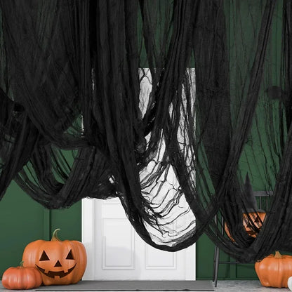 Halloween Decorations Black Creepy Gauze Cloth