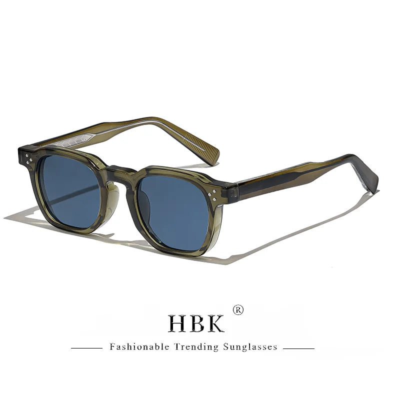 HBK New Square Retro Sunglasses Men Fashion