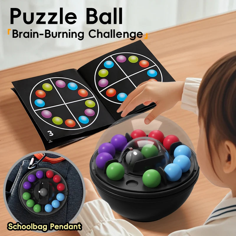 Rotating Puzzle Ball Brain Teaser Toy with Hanging Hook