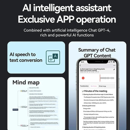 AI Voice Recorder APP Control AI Notetaking Device Transcribe