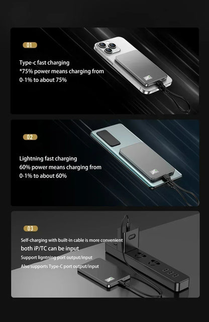 Wireless Magnetic 500000mAh Power Bank Fast Charging