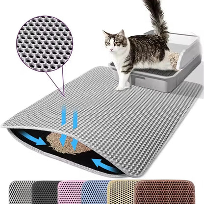 Cat Litter Mat Waterproof Double Layer Pet Litter