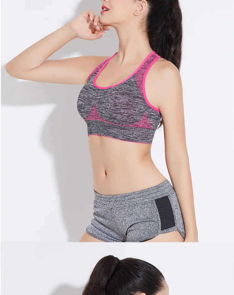 New Sports Bra Women Seamless Gym Jogging Crop Top Yoga Fitness