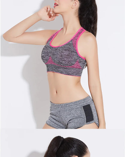 New Sports Bra Women Seamless Gym Jogging Crop Top Yoga Fitness