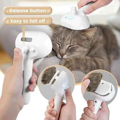 Pet Spray Grooming Comb Steamy Floating Hair Removal