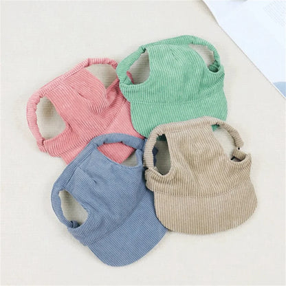 Fashion Big Dog Baseball Cap Durable Corduroy Sun Hat
