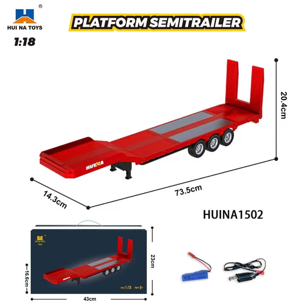 HUINA 1501 770S Alloy Tractor 19CH RC Truck 1/18 2.4G remote