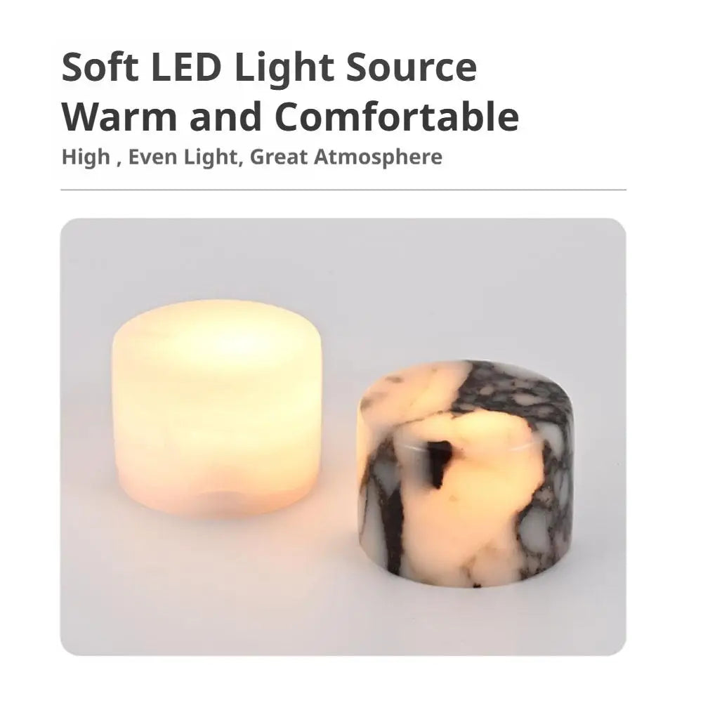 Marble Lamp Luxury Stone Table Lamp Touch Control LED Color
