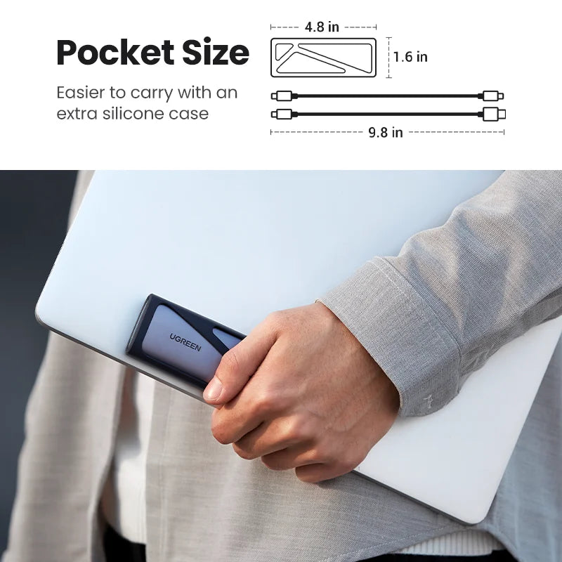 UGREEN M2 SSD Case NVME SATA Dual Protocol M.2 to USB Type C