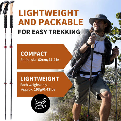 Trekking Poles Carbon Fiber Climbing Stick