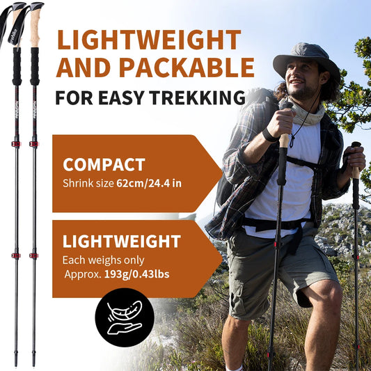Trekking Poles Carbon Fiber Climbing Stick