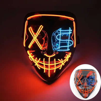 Wireless LED Purge Mask Halloween Horror Party Carnival Cosplay
