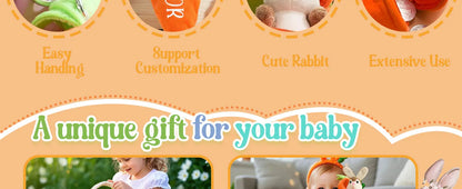 Custom Easter Plush Rabbit Keychain Personalized