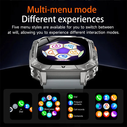1400mAh Super Battery Durable Adult Smart Watch 2.01 inch