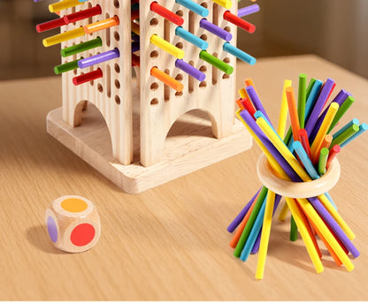 Parent child interactive wooden stick children's