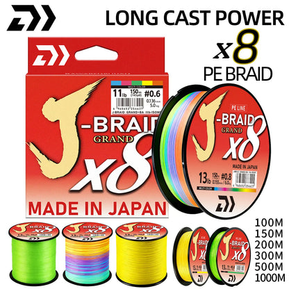Original X8DAIWA-J Braided Expedition 8 strands Fishing Line