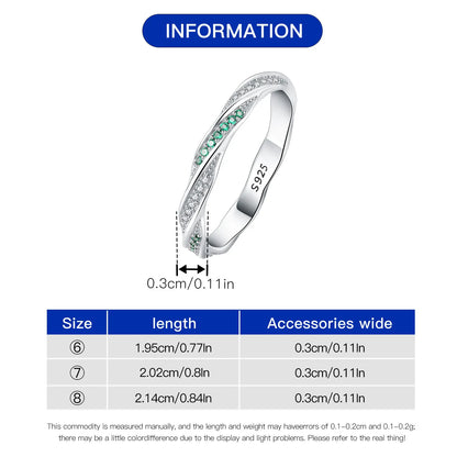 925 Sterling Silver Three-Ring Stackable Ring for Women