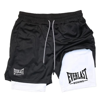 Men's Compression Gym Shorts EVERLAST Printed Sports