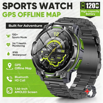 New GPS Map Smart Navigation Watch 1200mAh Battery
