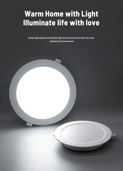 8Pack Round Led Panel Light Recessed Led Downlight Lighting