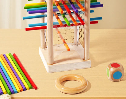 Parent child interactive wooden stick children's
