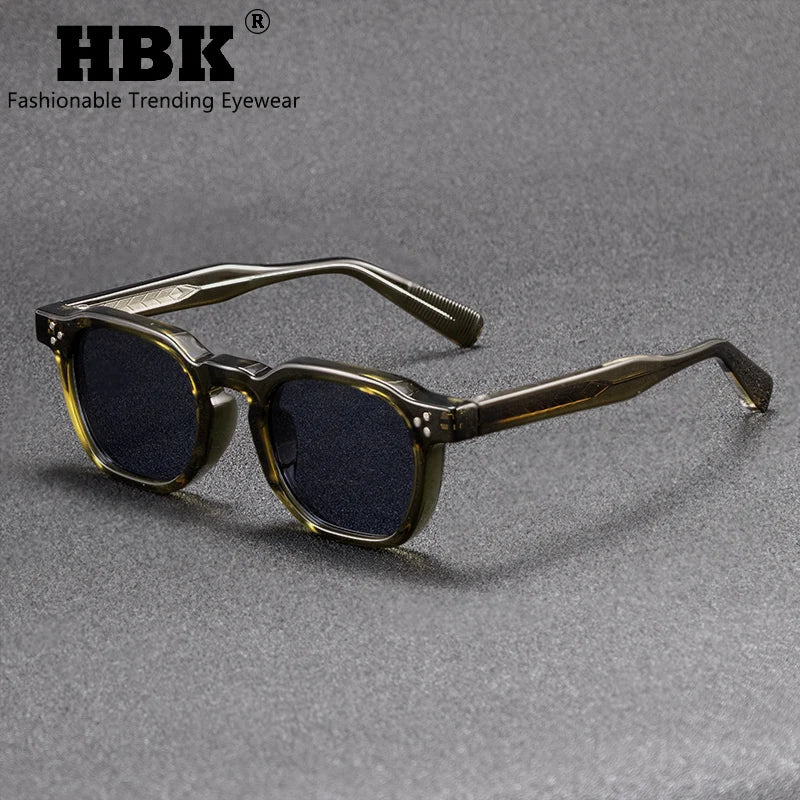 HBK New Square Retro Sunglasses Men Fashion
