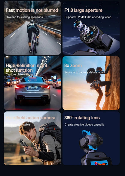 Lenovo 360° Handheld Chest Mount Action Cam 1080P HD
