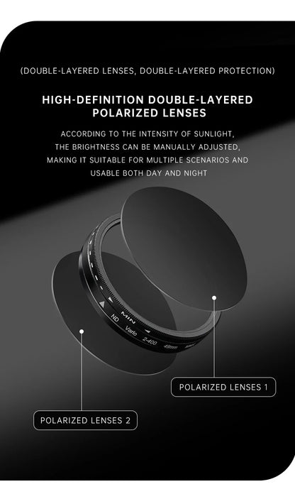 Polarized Round Steampunk ND9 Adjustable Dimming Sunglasses