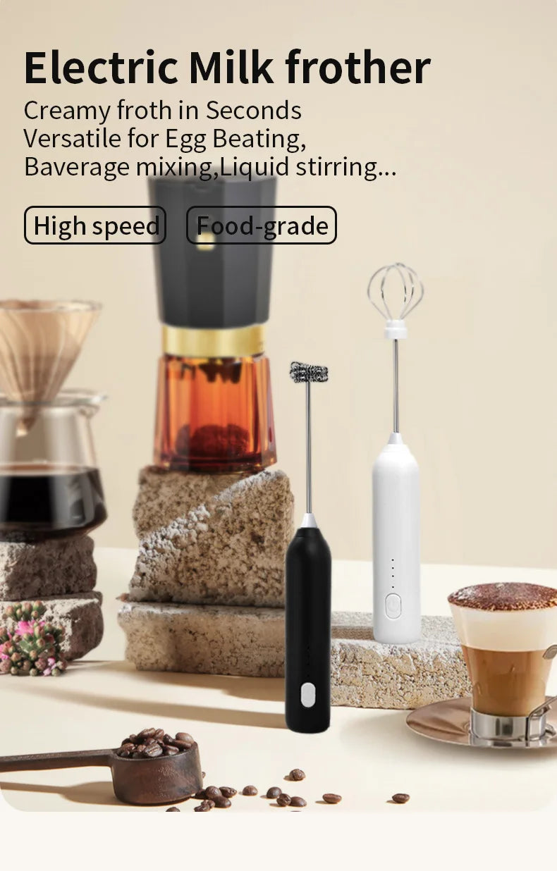UPGRADED Electric Coffee Frother/MILK Whisk+Egg Beater