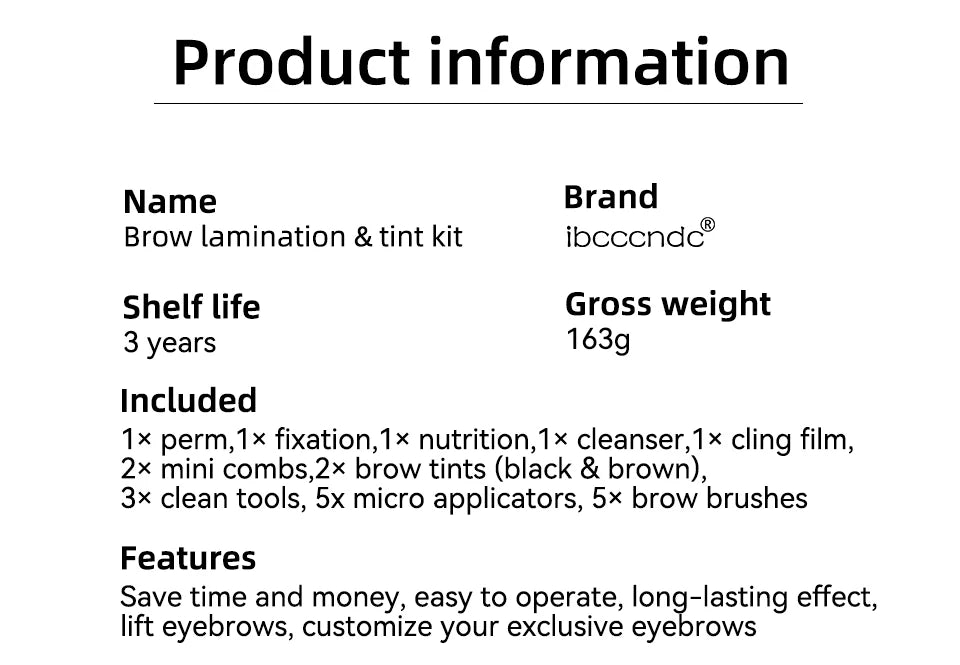 Brow Lamination & Tint Kit And Lash Lift Professional