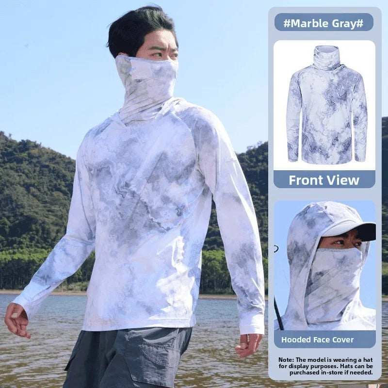 Men's Summer Outdoor Cycling Fiing Sun Protection Ice Silk