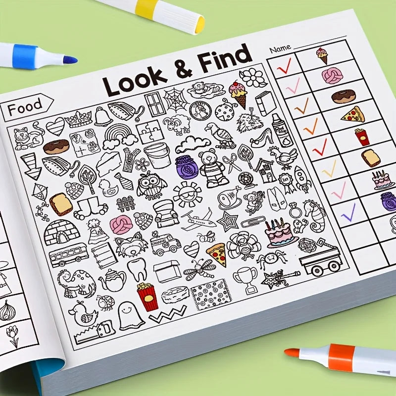 Children's Hidden Object Coloring Book Contains 100+ Search and Coloring Activities