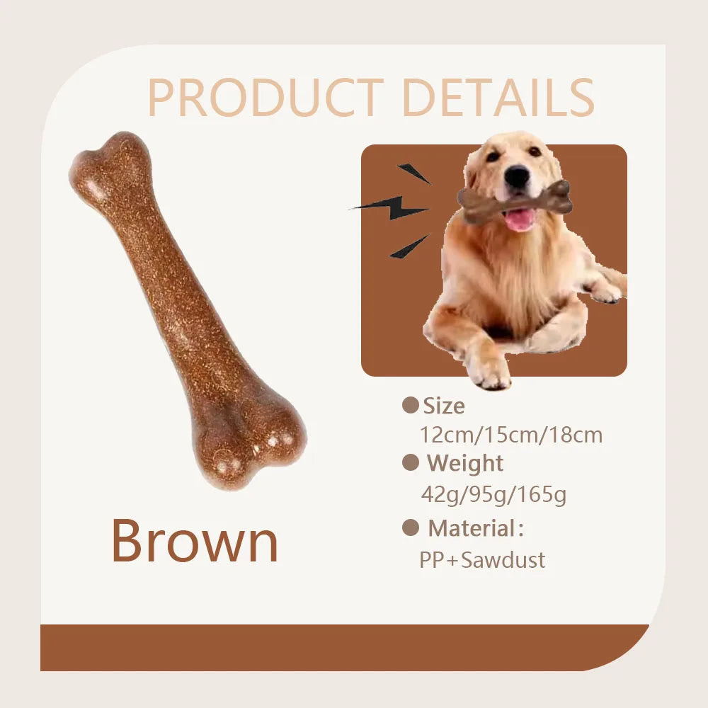 Dog Bone Chews Toys Nearly Indestructible Natural Non-Toxic